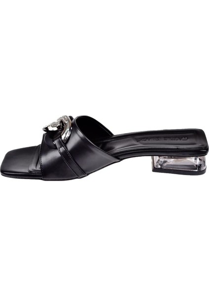 Abiye 3 cm Topuklu Kadın Terlik CB-35832 Siyah modelleri