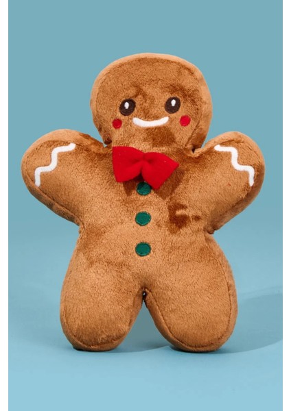 Kurabiye Adam Peluş Yastık, Uyku Arkadaşı Peluş, Yılbaşı Tay Tüyü Kumaş Kurabiye Adam 20 cm