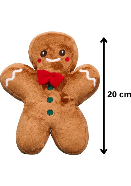Kurabiye Adam Peluş Yastık, Uyku Arkadaşı Peluş, Yılbaşı Tay Tüyü Kumaş Kurabiye Adam 20 cm modelleri