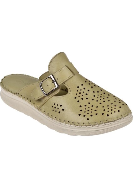 Hakiki Deri Burnu Kapalı Kadın Terlik PLM-141 Scorpion