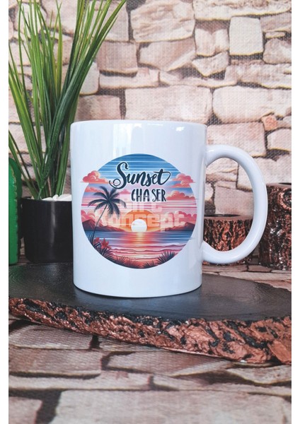 Sunset Chaser Baskılı Hediyelik Kupa Bardak