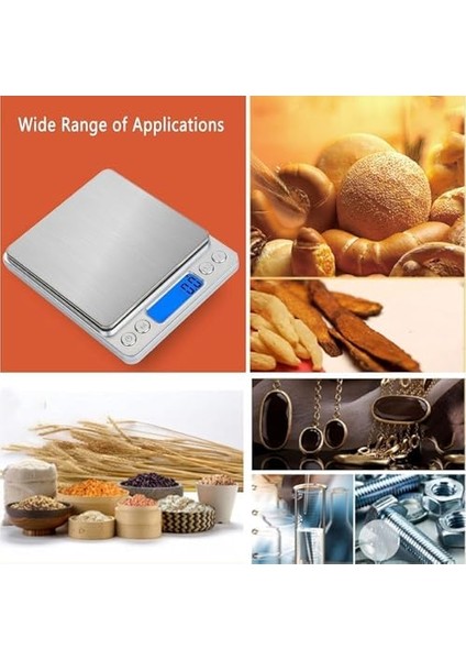 Dijital Mutfak Terazisi 3 kg 0.1 G Hassasiyet Metal Platformlu Premium Terazi, Şık ve Dayanıklı Tasarım modelleri