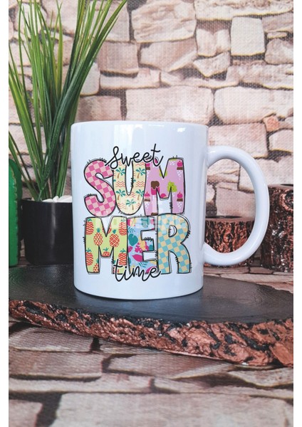 Sweet Summer Time Baskılı Hediyelik Kupa Bardak
