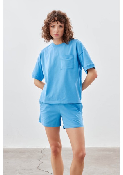 Kadın Pamuklu Pique Cepli Kısa Kol T-Shirt fiyatları