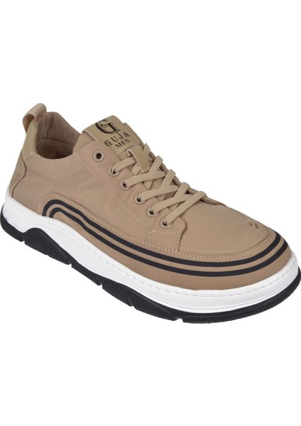 Hafif Taban Tekstil Erkek Sneaker GJ-507 Bej