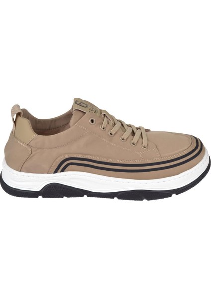 Hafif Taban Tekstil Erkek Sneaker GJ-507 Bej
