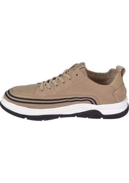 Hafif Taban Tekstil Erkek Sneaker GJ-507 Bej