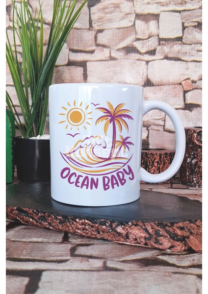 Ocean Baby Baskılı Hediyelik Kupa Bardak