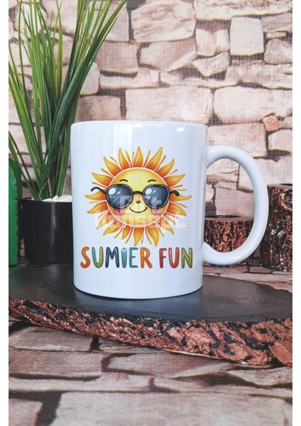 Summer Fun Baskılı Hediyelik Kupa Bardak