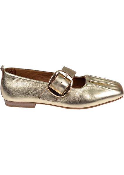 Hakiki Deri Önü Büzgülü Kadın Babet BEL-108 Altın fiyatları