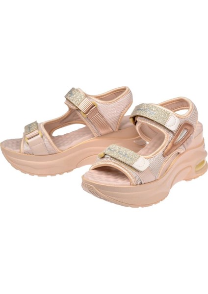 Dolgu Taban Cırtlı Kadın Sandalet SMS-3031 Bej fırsatları
