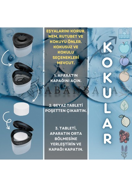 Gri, Vanilya Kokulu Üçgen Nem Alıcı Aparat - Koku ve Rutubet Giderici 500GR modelleri