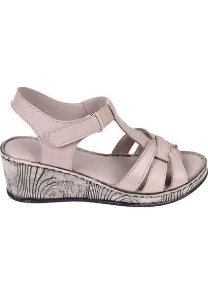 Hakiki Deri Comfort Kadın Sandalet Plm-5 Silver fiyatları