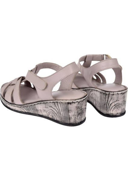 Hakiki Deri Comfort Kadın Sandalet Plm-5 Silver indirimleri