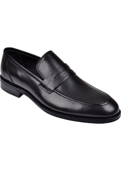 Hakiki Deri Klasik Erkek Ayakkabı PLM-2427 Siyah Antik