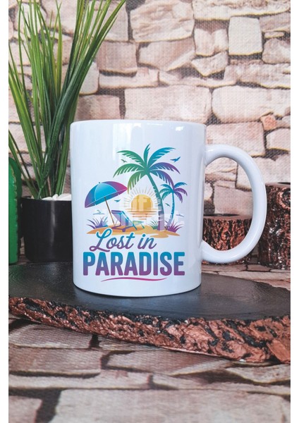 Lost In Paradise Baskılı Hediyelik Kupa Bardak