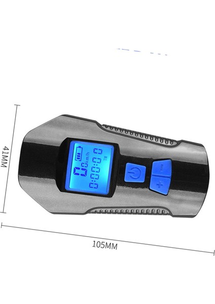 120DB Bisiklet Korna Far 6 Zil Sesi 5 Sürüş Modu Ekranlı Çok Fonksiyonlu Kilometre Saati USB Şarjlı