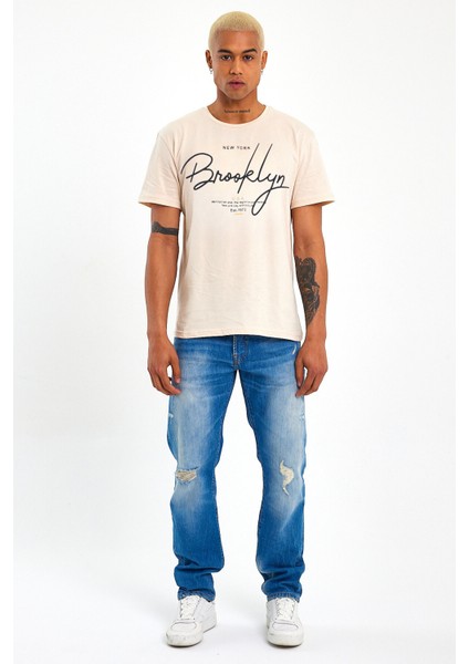 Süperlife Erkek Bisiklet Yaka Standart &regular Fit Tişort SPR22TS110