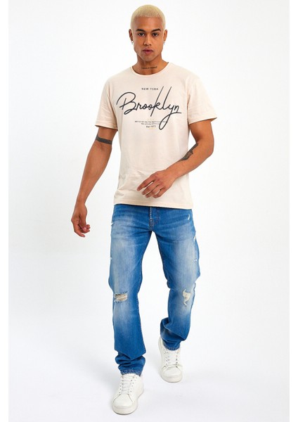 Süperlife Erkek Bisiklet Yaka Standart &regular Fit Tişort SPR22TS110 modelleri