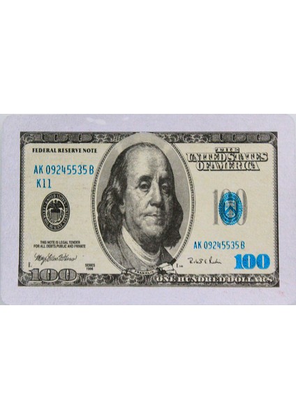 100 Dolar Desenli Oyun Iskambil Kağıdı Deste – Benjamin Franklin Kart Oyunu Seti