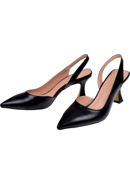 Saten Kadın Topuklu Ayakkabı PL-3100 Siyah Cilt fırsatları