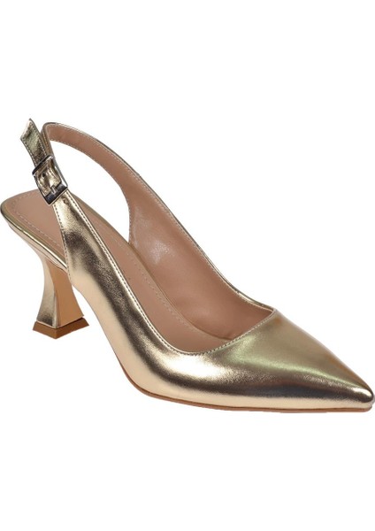 Arkası Açık Topuklu Kadın Ayakkabı Pl-Zarra Dore