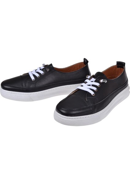 Hakiki Deri Kadın Spor Ayakkabı AT-5210 Siyah fırsatları