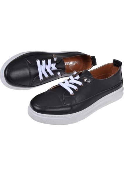 Hakiki Deri Kadın Spor Ayakkabı AT-5210 Siyah indirimleri