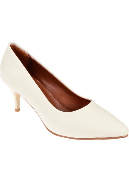 Kadın Topuklu Ayakkabı BŞK-1620 Bej