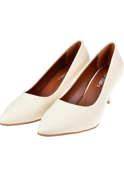 Kadın Topuklu Ayakkabı BŞK-1620 Bej fırsatları