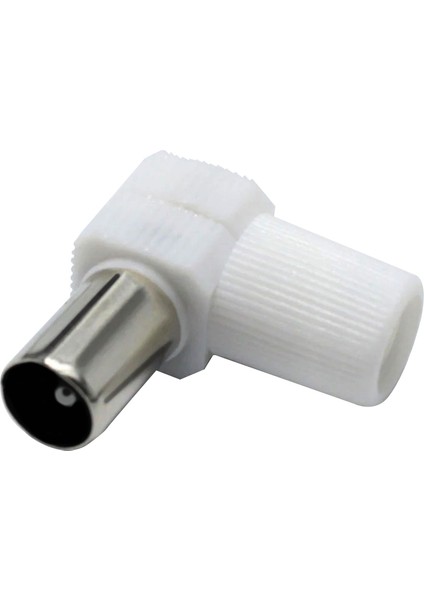 60 Ohm L Fiş Erkek Beyaz Anten Fişi (4767) - MRK1218-9353