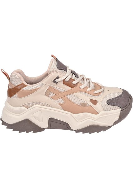 Sms Kadın Spor Ayakkabı Sneaker SMS-65137 Bej Kahve fiyatları