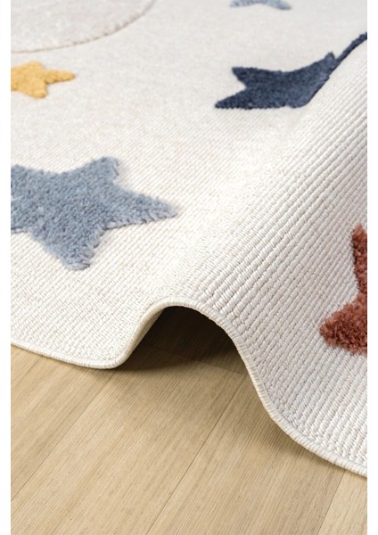 Yumuşak Renkli Bukleli Yıldızlı Dokuma Halı Bebek Odası Çocuk Odası Genç Odası Halısı 5 modelleri