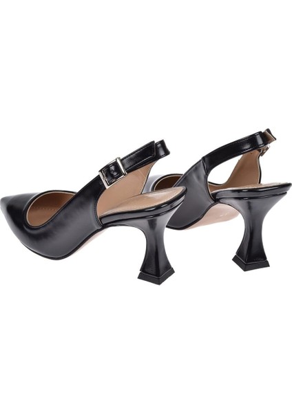Arkası Açık Topuklu Kadın Ayakkabı Pl-Zarra Siyah indirimleri