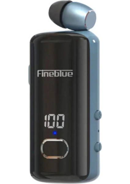 F580 Dijital Göstergeli Makaralı Titreşimli Bluetooth Kulaklık Mavi - MRK7017- 6623