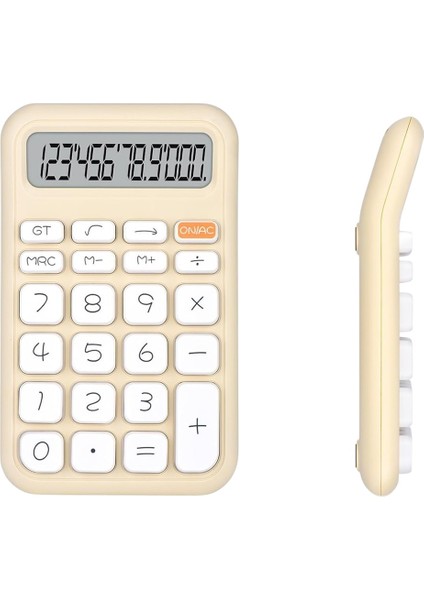 Krem Renk Beyaz Tuş 12 Haneli Hesap Makinesi (4767) - MRK9514-1832