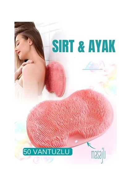 Turk Sırt Kesesi Vantuzlu Ayak Kesesi Masajlı - MRK8707-8354