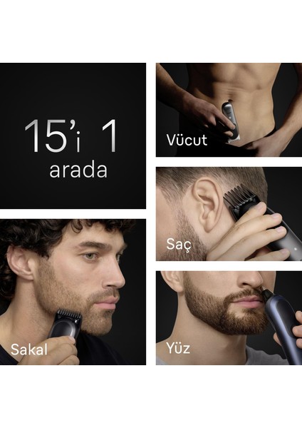 Hepsi Bir Arada Series 7, 15'i 1 Arada Tıraş Kiti, Problade, Autosense, AIO7580 modelleri