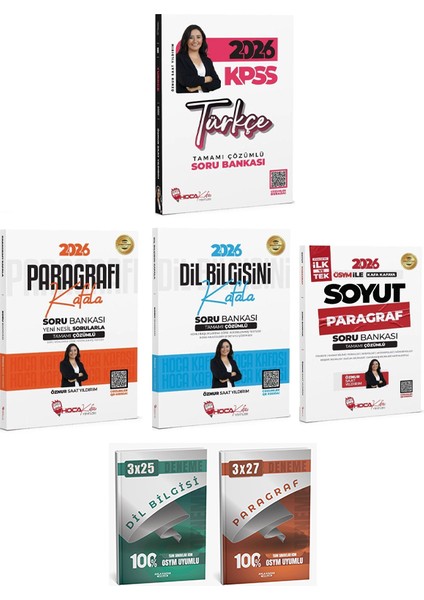Hoca Kafası + Anla Kazan 2026 Kpss Türkçe + Paragraf + Dil Bilgisi Soru + Deneme 6 Lı Set