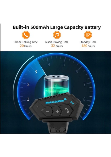 BT12 Kask Kulaklık Bluetooth Motosiklet Kulaklık Interkom Motorsiklet Kulaklık - MRK2736- 1749