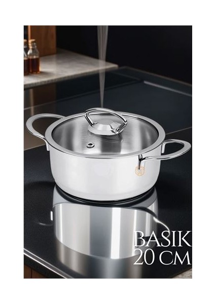 Turk Paslanmaz Çelik Tencere 20 cm - MRK9955-9818