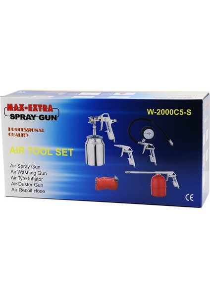 Hava Basma Alet Seti 4tabanca Boya Püskürtme- Yıkama- Şişirme- Temizleme-Kur - MRK8062-2534