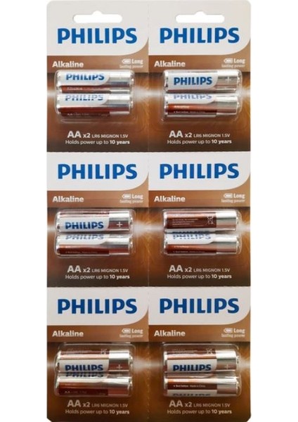 Phılıps Aa Alkalin Kalem Pil 12Lİ Kartela (4767) - MRK1912-5044