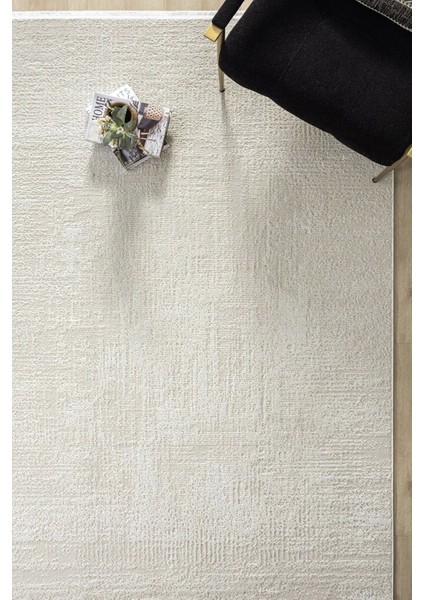 Modern Dokuma Halı Yıkanabilir Oturma Odası Halısı Salon Halısı Mutfak Grimsi Beyaz