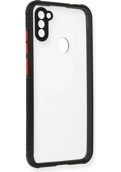 Samsung Galaxy A11 Kılıf Miami Şeffaf Silikon - Siyah - JUL7693-5504