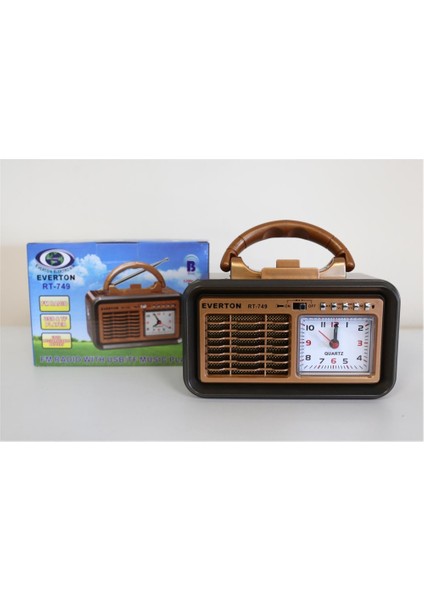 Everton RT-749 Bluetooth Fm-Usb-Tf-Aux Şarjlı Nostaljik Radyo
