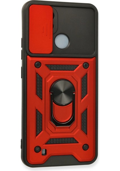 Realme C11 2021 Kılıf Pars Lens Yüzüklü Silikon - Kırmızı - JUL1039-4713 modelleri