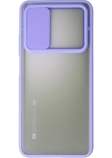 Xiaomi Mi 10T Kılıf Palm Buzlu Kamera Sürgülü Silikon - Lila - JUL3375-2479