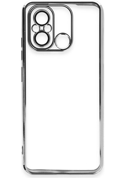 Xiaomi Redmi 12C Kılıf Lensli Silikon - Gümüş - JUL4244-4132