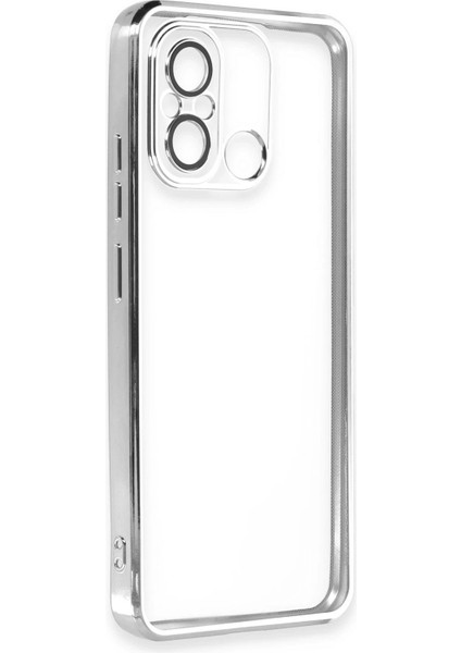 Xiaomi Redmi 12C Kılıf Lensli Silikon - Gümüş - JUL4244-4132